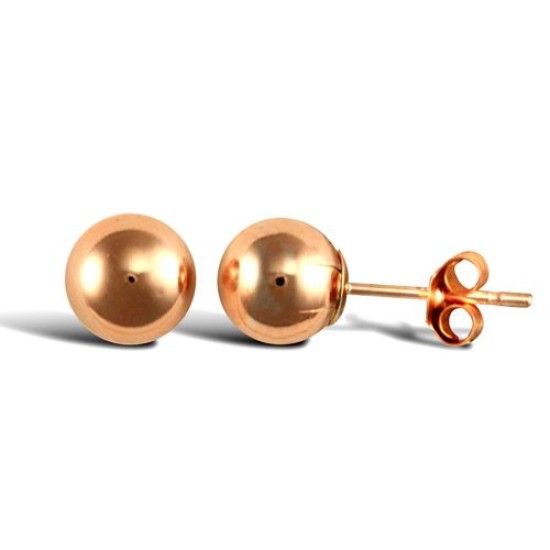 JES316 | 9ct Rose Gold Polished Stud Earrings