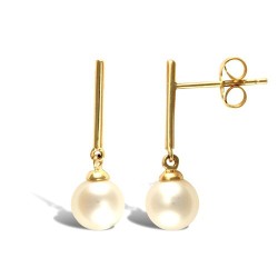 JES341 | 9ct Yellow Gold Pearl Stud Earrings
