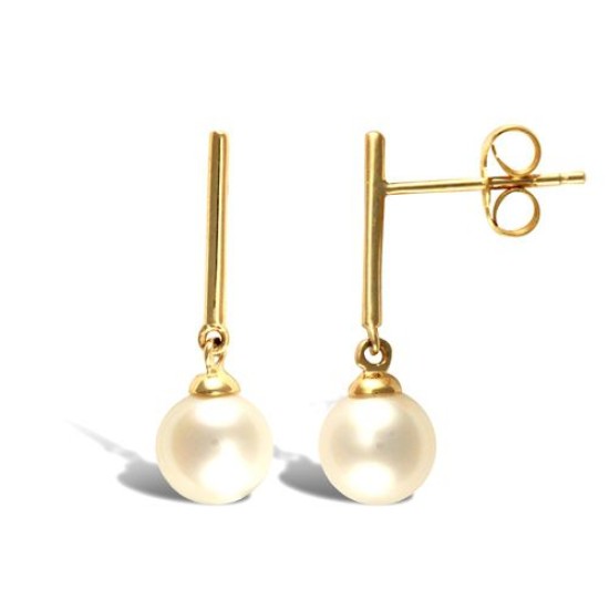 JES341 | 9ct Yellow Gold Pearl Stud Earrings