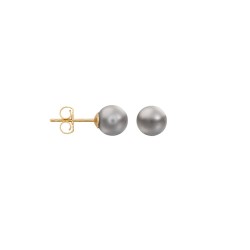 JES361 | Grey Cultured Pearl Stud Earrings
