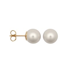 JES366 | 10 - 10.5mm Cultured Pearl Stud Earrings - 9ct Yellow Fittings