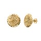 9ct Yellow 10mm St George & Dragon Stud Earrings