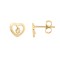 JES377 | 9ct Yellow Gold Heart Stud Earrings