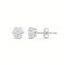 9ct white gold Stud Earrings claw-set with a 4mm solitaire cubic zirconia stone.