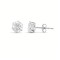 9ct white gold Stud Earrings claw-set with a 5mm solitaire cubic zirconia stone.