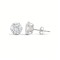 9ct white gold Stud Earrings claw-set with a 6mm solitaire cubic zirconia stone.