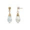 9ct Yellow Gold Austrian Crystal Drop Stud Earrings