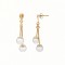 9ct Yellow Gold Austrian Crystal Disco Ball Double Drop Stud Earrings