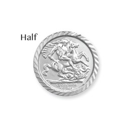 JFD085 | 925 Silver George & Dragon Half Sovereign Size Insert