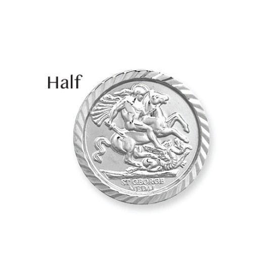 JFD085 | 925 Silver George & Dragon Half Sovereign Size Insert (AFD085)