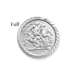 JFD086 | 925 Silver George & Dragon Full Sovereign Size Insert