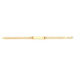 JID007-8.5 | 9ct Yellow Gold Curb ID Bracelet