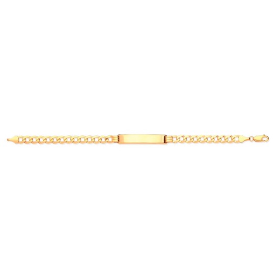 JID007-8.5 | 9ct Yellow Gold Curb ID Bracelet