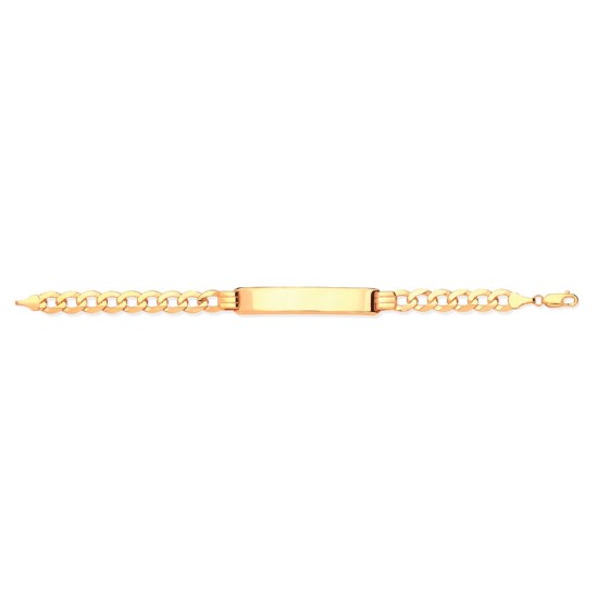 JID009-7.5 | 9ct Yellow Gold Curb ID Bracelet