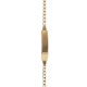 9ct Yellow Gold Child's Curb Link ID Bracelet - 6"