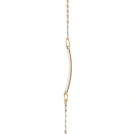 9ct Yellow Gold Child's Curb Link ID Bracelet - 6"
