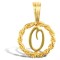 JIN001-O | 9ct Yellow Gold Rope initial Pendant