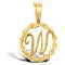 JIN001-W | 9ct Yellow Gold Rope initial Pendant