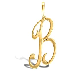 JIN002-B | 9ct Yellow Gold Polished Script Initial Pendant