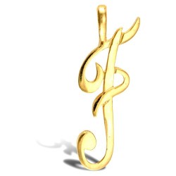 JIN002-F | 9ct Yellow Gold Polished Script Initial Pendant