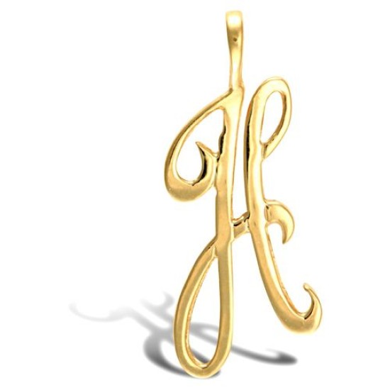 JIN002-H | 9ct Yellow Gold Polished Script Initial Pendant