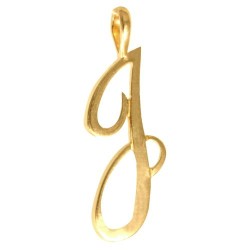JIN002-J | 9ct Yellow Gold Polished Script Initial Pendant