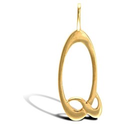 JIN002-Q | 9ct Yellow Gold Polished Script Initial Pendant