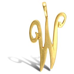 JIN002-W | 9ct Yellow Gold Polished Script Initial Pendant