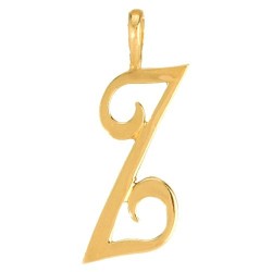 JIN002-Z | 9ct Yellow Gold Polished Script Initial Pendant