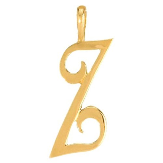 JIN002-Z | 9ct Yellow Gold Polished Script Initial Pendant