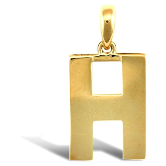 JIN018-H | 9ct Yellow Gold Plain Initial Pendant