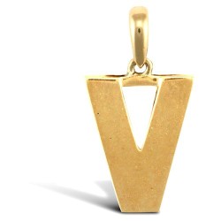 JIN018-V | 9ct Yellow Gold Plain Initial Pendant