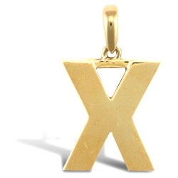 JIN018-X | 9ct Yellow Gold Plain Initial Pendant