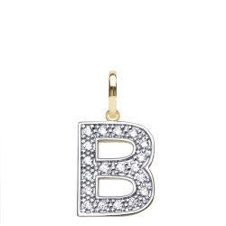 JIN022-B | 9ct Yellow Gold Cubic Zirconia Initial Pendant