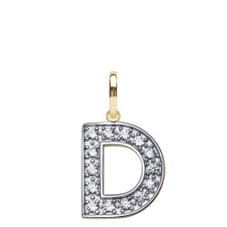 JIN022-D | 9ct Yellow Gold Cubic Zirconia Initial Pendant