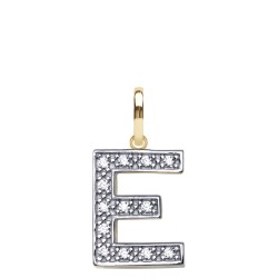 JIN022-E | 9ct Yellow Gold Cubic Zirconia Initial Pendant