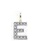 JIN022-E | 9ct Yellow Gold Cubic Zirconia Initial Pendant