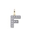 JIN022-F | 9ct Yellow Gold Cubic Zirconia Initial Pendant