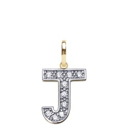 JIN022-J | 9ct Yellow Gold Cubic Zirconia Initial Pendant