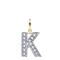 JIN022-K | 9ct Yellow Gold Cubic Zirconia Initial Pendant