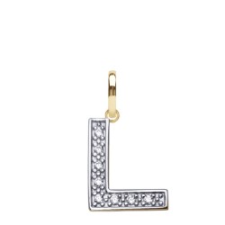 JIN022-L | 9ct Yellow Gold Cubic Zirconia Initial Pendant