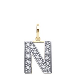 JIN022-N | 9ct Yellow Gold Cubic Zirconia Initial Pendant