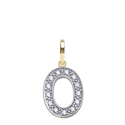 JIN022-O | 9ct Yellow Gold Cubic Zirconia Initial Pendant