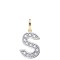 JIN022-S | 9ct Yellow Gold Cubic Zirconia Initial Pendant