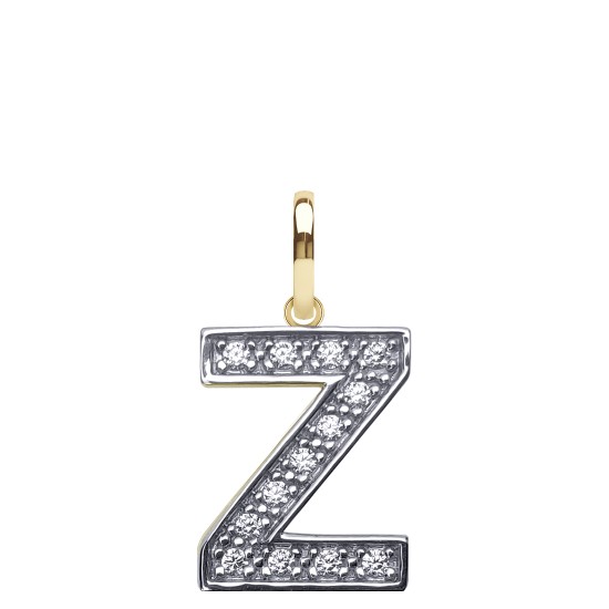 JIN022-Z | 9ct Yellow Gold Cubic Zirconia Initial Pendant