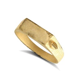JIR001 | 9ct Yellow Gold Initial Blank Ring