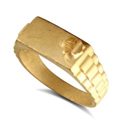 JIR003 | 9ct Yellow Gold Initial Blank Ring