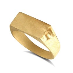 JIR004 | 9ct Yellow Gold Initial Blank Ring
