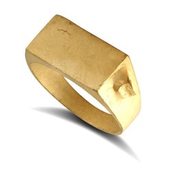 JIR006 | 9ct Yellow Gold Initial Blank Ring