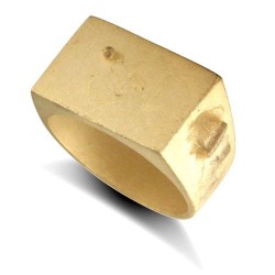 JIR008 | 9ct Yellow Gold Initial Blank Ring